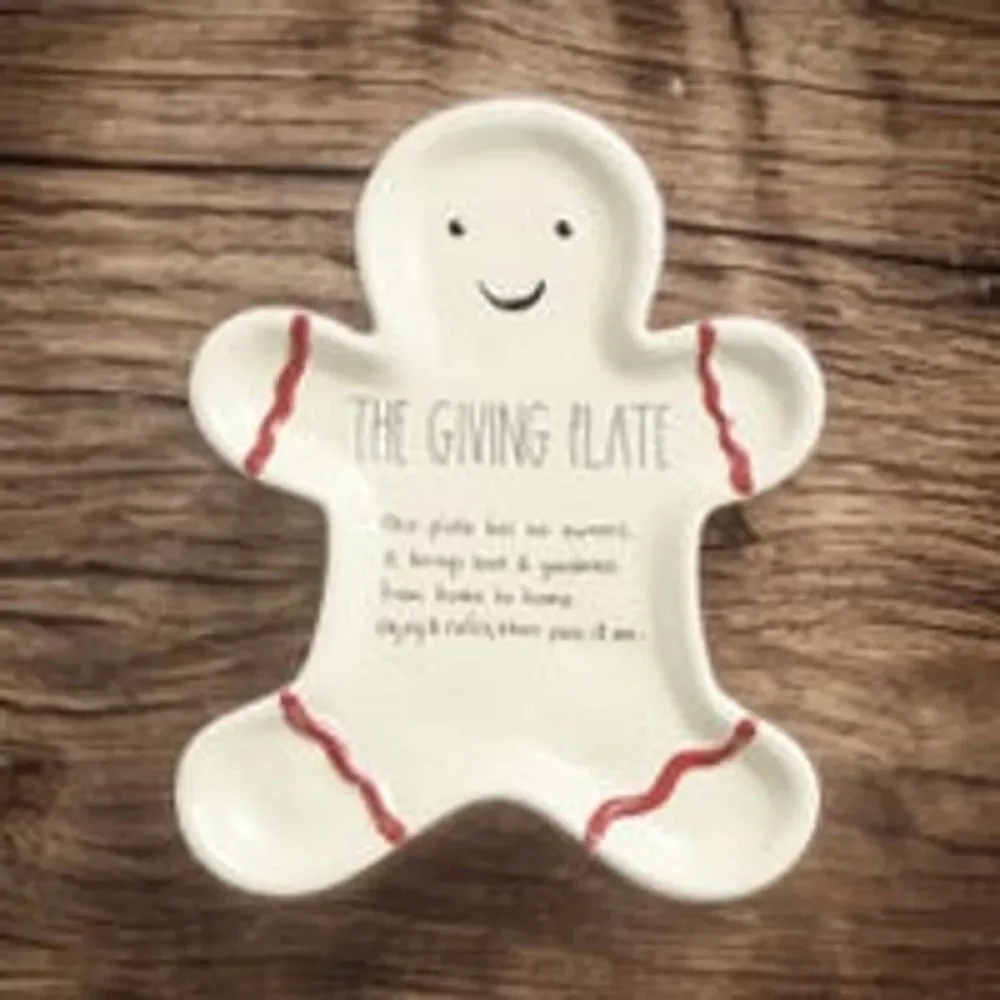 Rae Dunn Gingerbread Giving Plate